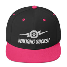 Load image into Gallery viewer, Walking Sucks Snapback Hat