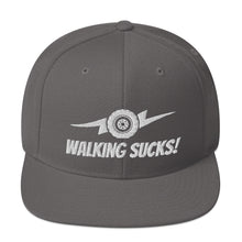 Load image into Gallery viewer, Walking Sucks Snapback Hat