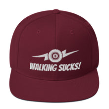 Load image into Gallery viewer, Walking Sucks Snapback Hat
